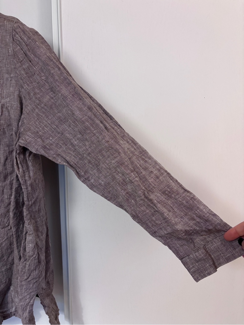 J Jill Button Down Size XL Slub Love Linen Lagenlook Oversized Essential Shirt - Picture 4 of 10